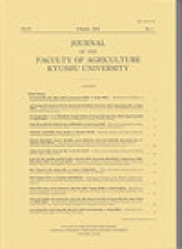Journal Of The Faculty Of Agriculture Kyushu University期刊