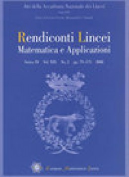 Rendiconti Lincei-matematica E Applicazioni期刊
