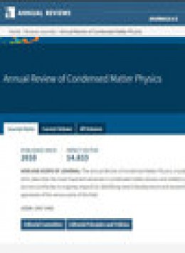 Annual Review Of Condensed Matter Physics期刊