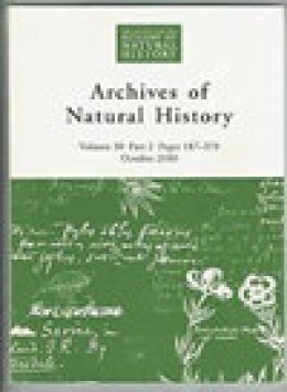 Archives Of Natural History期刊